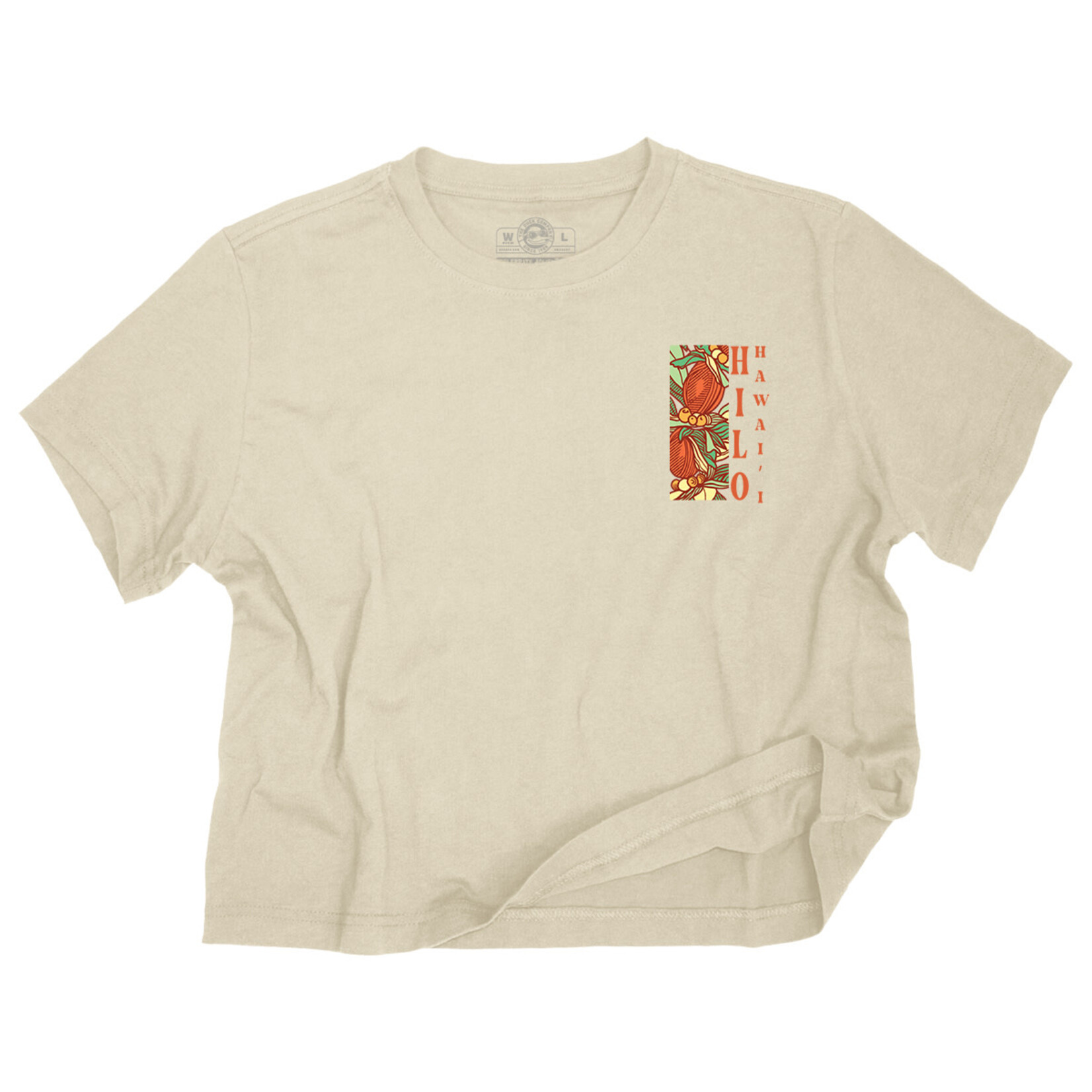 The Duck Company Hawaiian Leis Enzyme Wash Cropped S/S Tee