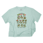 The Duck Company Hawaiian Plants Enzyme Wash Cropped S/S Tee