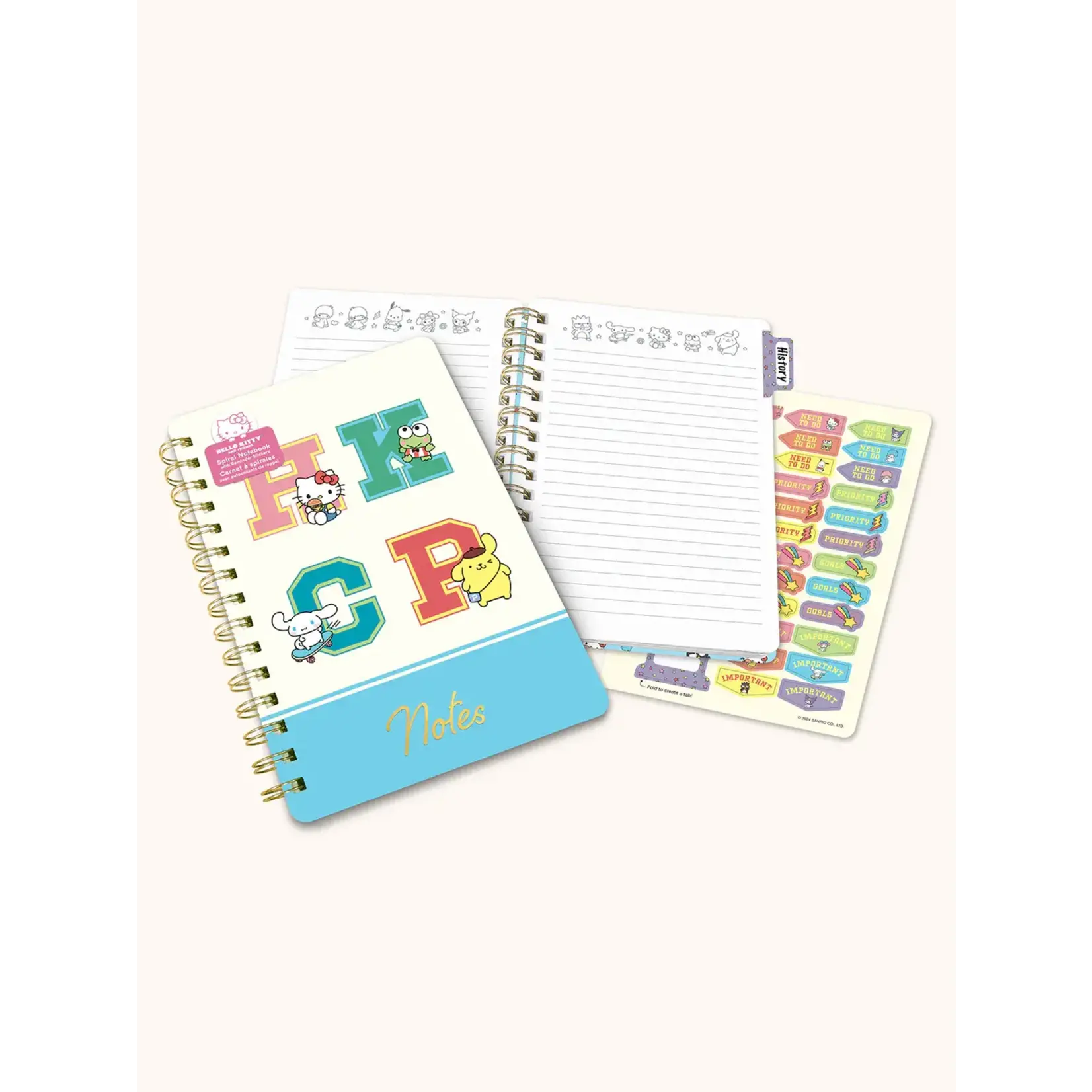 Studio Oh! Retro Hello Kitty Agatha Notebook with Sticker Sheet