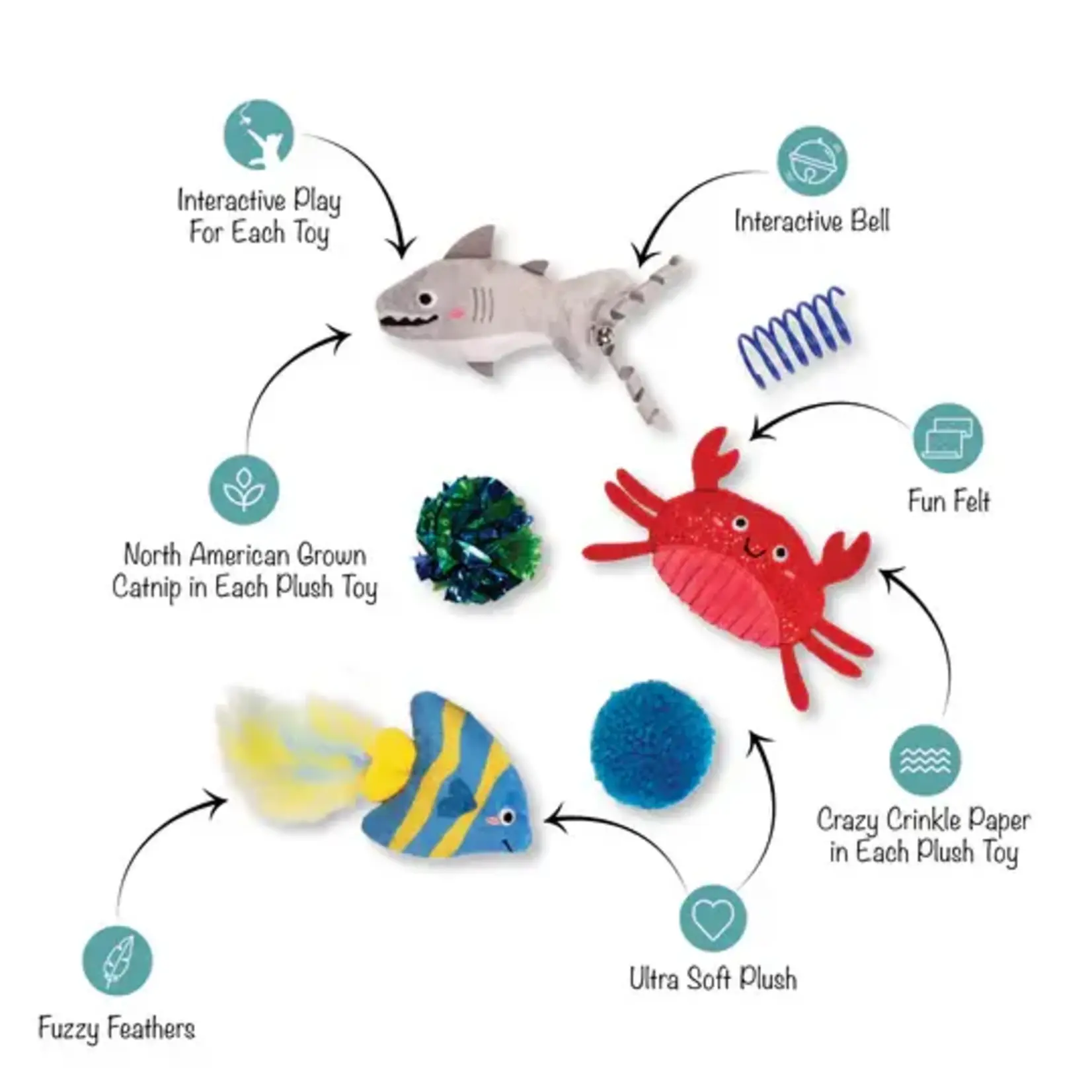 Fringe Water You Waiting For Multipack Cat Toy Set