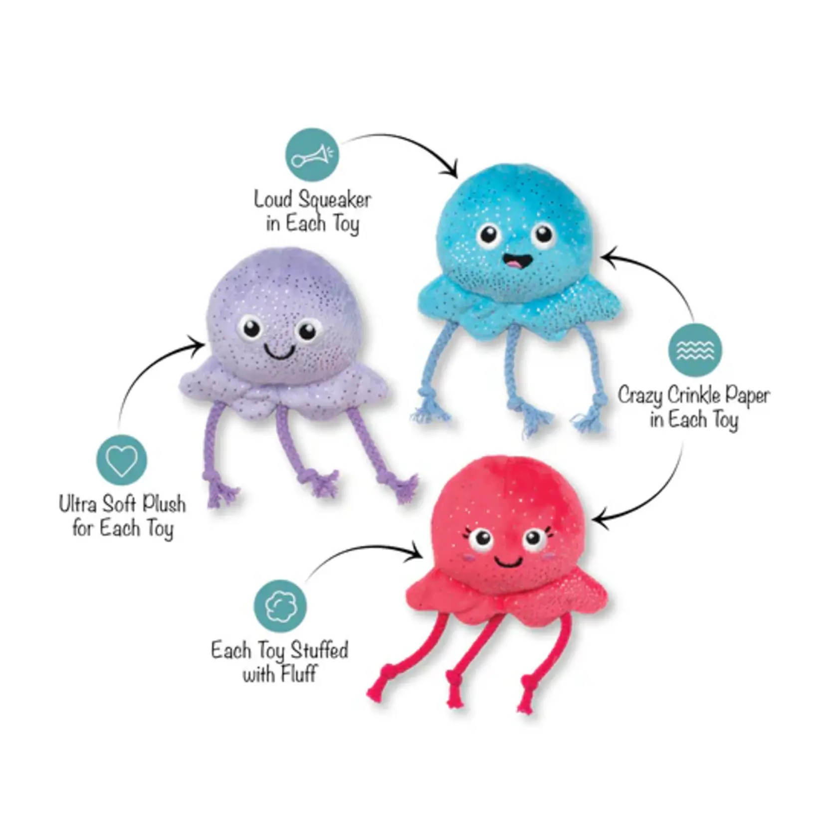 Fringe Small Dog Toy Set - 3pcs