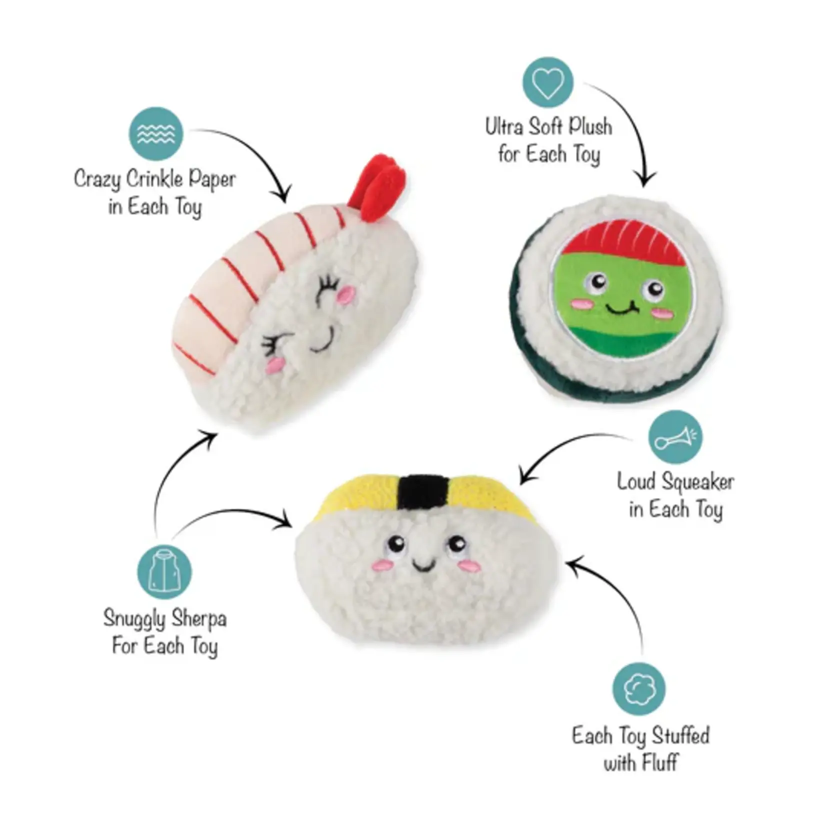 Fringe Small Dog Toy Set - 3pcs