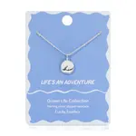 Lucky Feather Ocean Life - Silver Necklace -