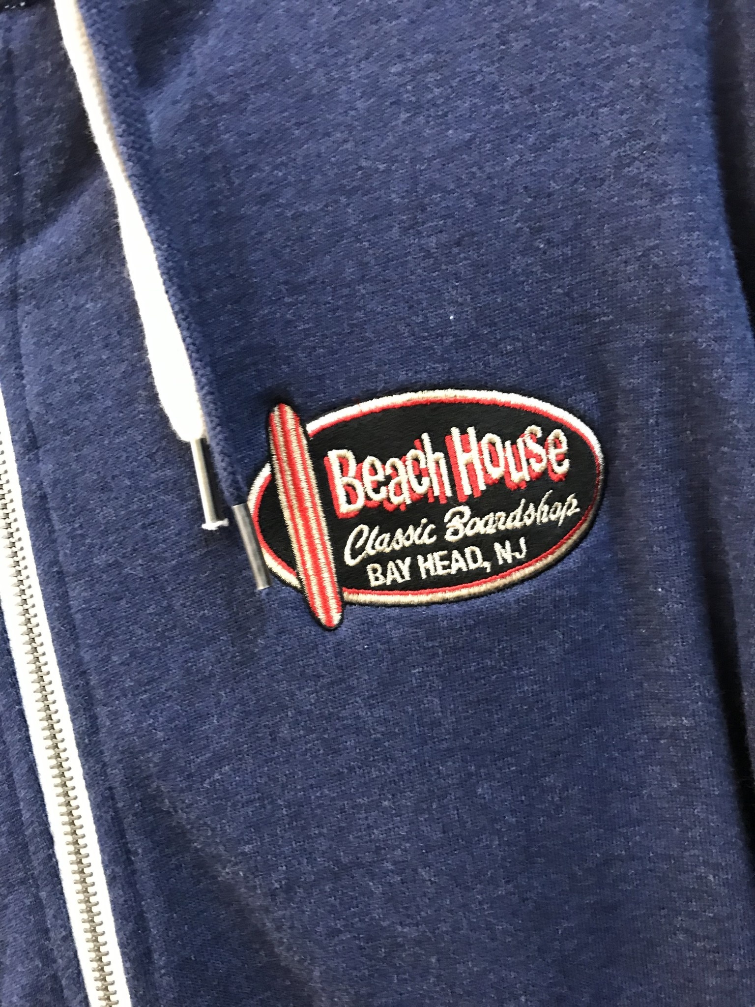 Beach House Beach House Zip Up Sherpa Lined Hoody - Embroidee