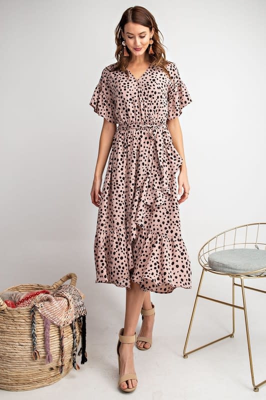 mauve wrap maxi dress