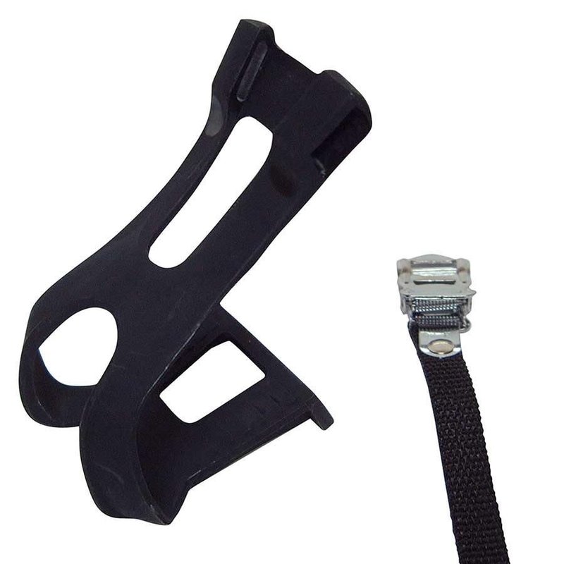 Evo EVO, Double toe-clips, Nylon straps, Black, Large