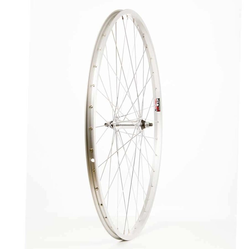 Handbuilt Wheels * Front, 700C Whee,l Alex X101, Silver / FM-21 Silver, 36 Steel spokes, Rim, Nutted axle