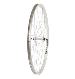 WHEEL SHOP Wheel Shp, Frnt 26" Wheel, 36H Silver Ally Single Wall Ev E Tur 20/ Silver Frmula FM-21 Nutted Axle Hub, Steel Spkes
