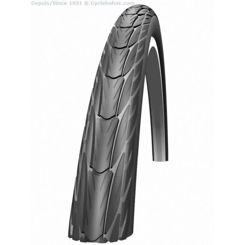 Schwalbe * 26x1 3/8, 590, Schwalbe Delta Plus, Bk, Reflex, Tire, reflective sidewall