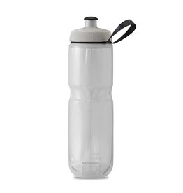 Polar Polar, Sport Insulated 24oz, Water Bottle, 710ml / 24oz, White/Silver
