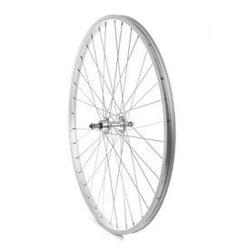 Handbuilt Wheels * Wheel Shop, Rear 27'' Wheel Alex C303 Silver / JY-434 Silver, 36 Steel spokes, Nutted axle, For freewheel (27x1 1/4)