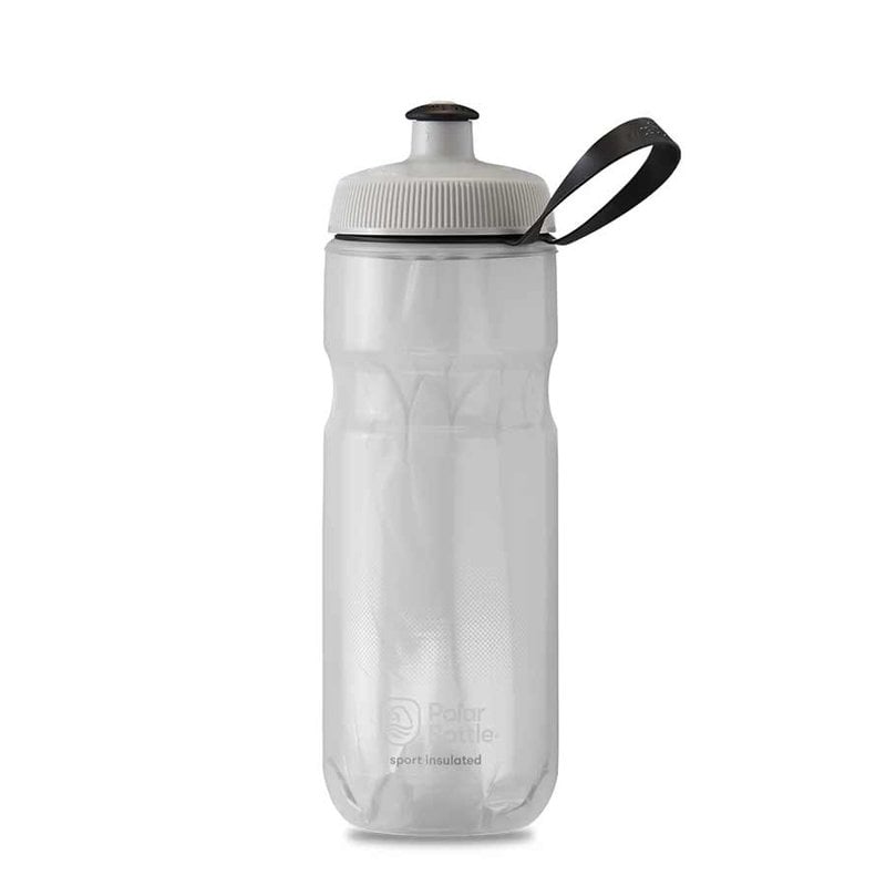 Polar Polar, Sport Insulated 20oz, water Bottle, 591ml/20oz, White/Silver