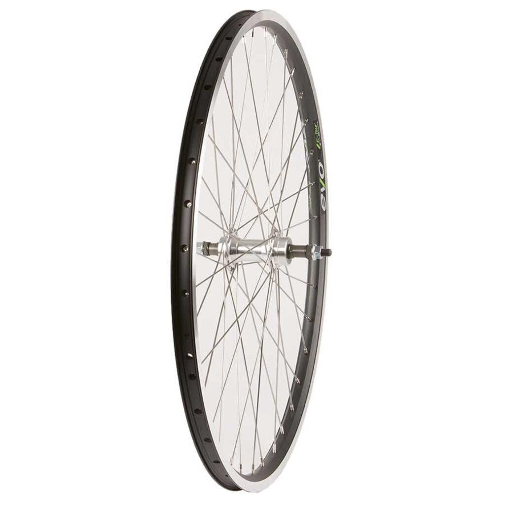 WHEEL SHOP Wheel Shp, Rear 26" Wheel, 36H Black Ally Duble Wall Ev E Tur 19/ Silver Frmula FM-31 Nutted Axle FW hub, Stainless Spkes