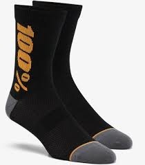 100% SP20 - RYTHYM Merino Wool Performance Socks Black/Bronze - SM/MD