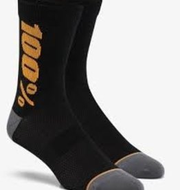 100% SP20 - RYTHYM Merino Wool Performance Socks Black/Bronze - LG/XL