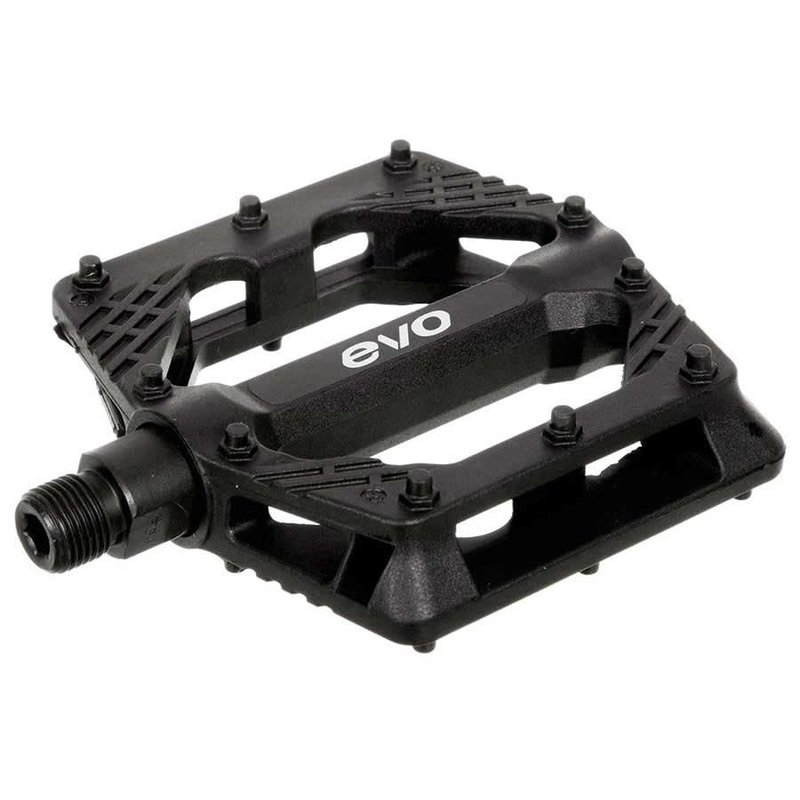 Evo EVO, Freefall Sport, Platform Pedals, Body Nylon, Spindle Cr-Mo, 9/16", Black, Pair