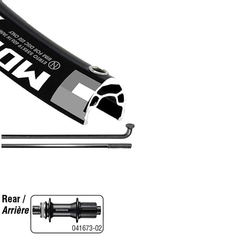 Wheel Shop, Alex MD19/ Shimano FH-MT400-B Boost 27.5'', Wheel, Rear, 27.5'' / 584, Holes: 32, 12mm TA, 148mm, Disc Center Lock, Shimano HG