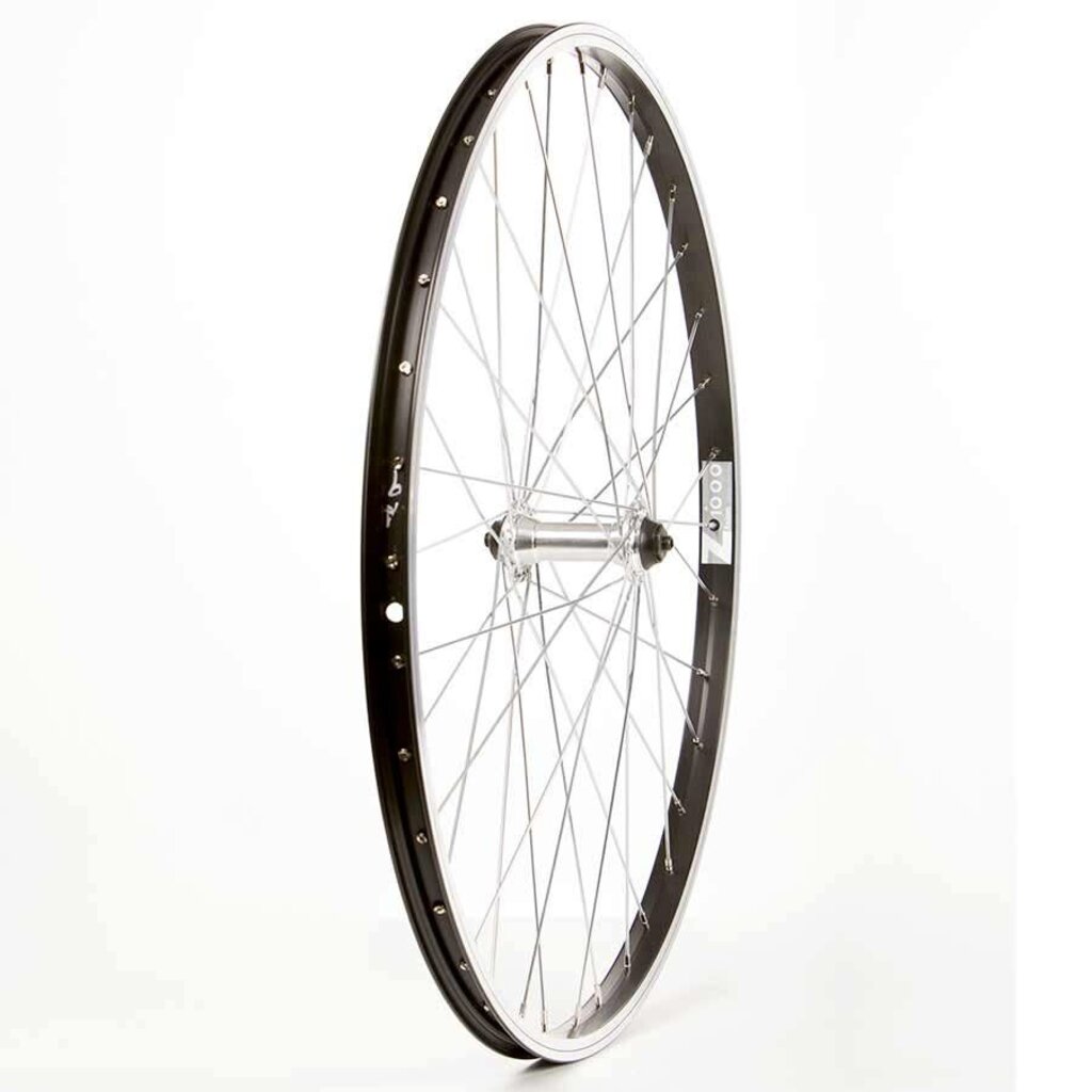 Handbuilt Wheels * Front 26'' Wheel, Alex Z1000 Black / FM-21-FQR Silver, 36 Steel Spokes, QR Axle