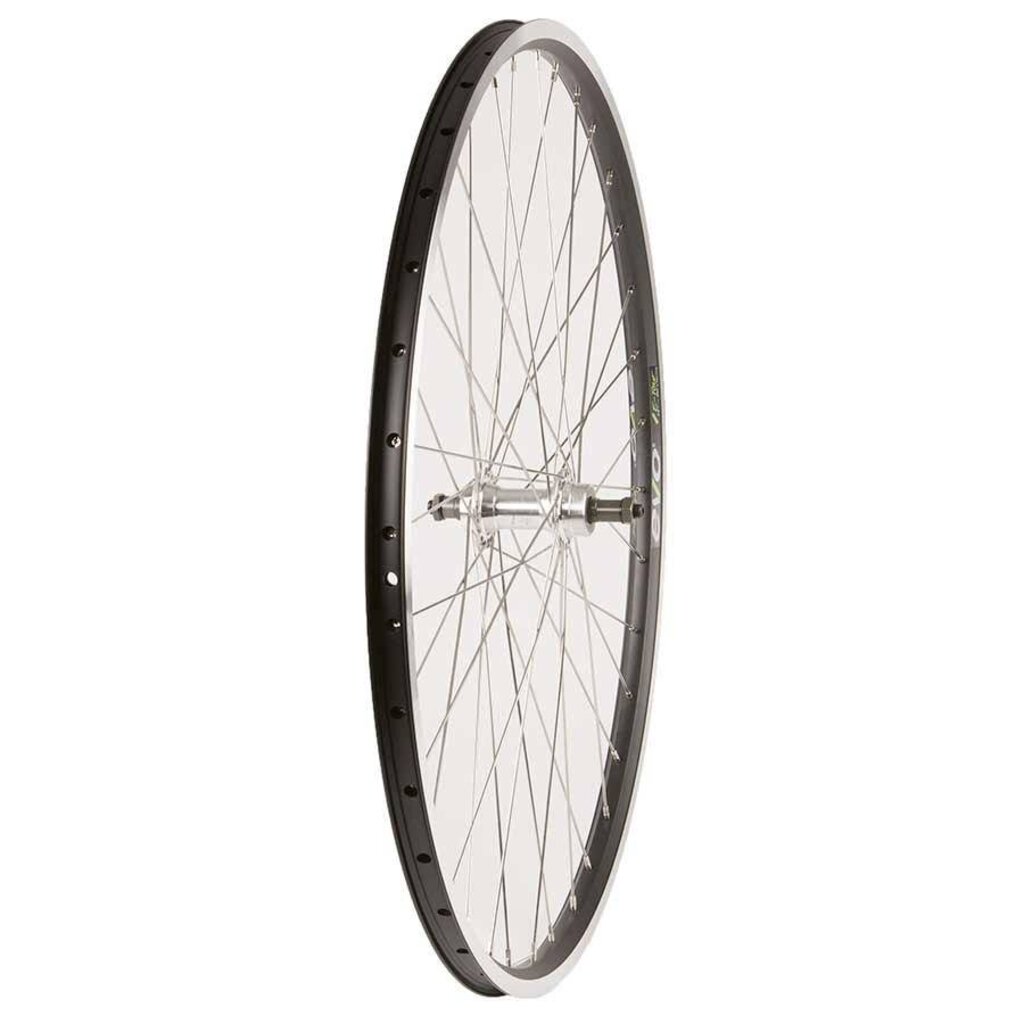 Wheel Shp, Rear 700C Wheel, 36H Black Ally Dble Wall Ev E Tur 19/ Silver FM-31 QR FW Rim, Hub, Stainless Spkes