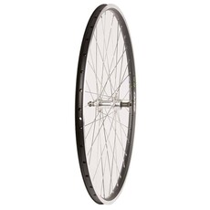 Wheel Shp, Rear 700C Wheel, 36H Black Ally Dble Wall Ev E Tur 19/ Silver FM-31 QR FW Rim, Hub, Stainless Spkes