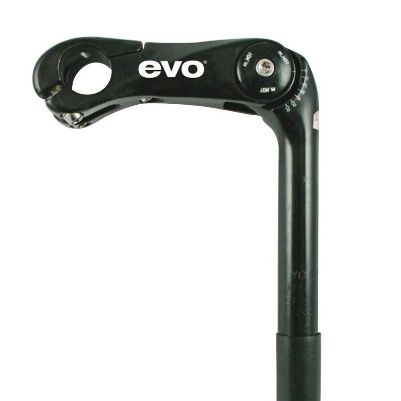 Evo EVO, Adjustable Stem, 25.4mm, For 25.4mm Handlebars, Black, 110mm