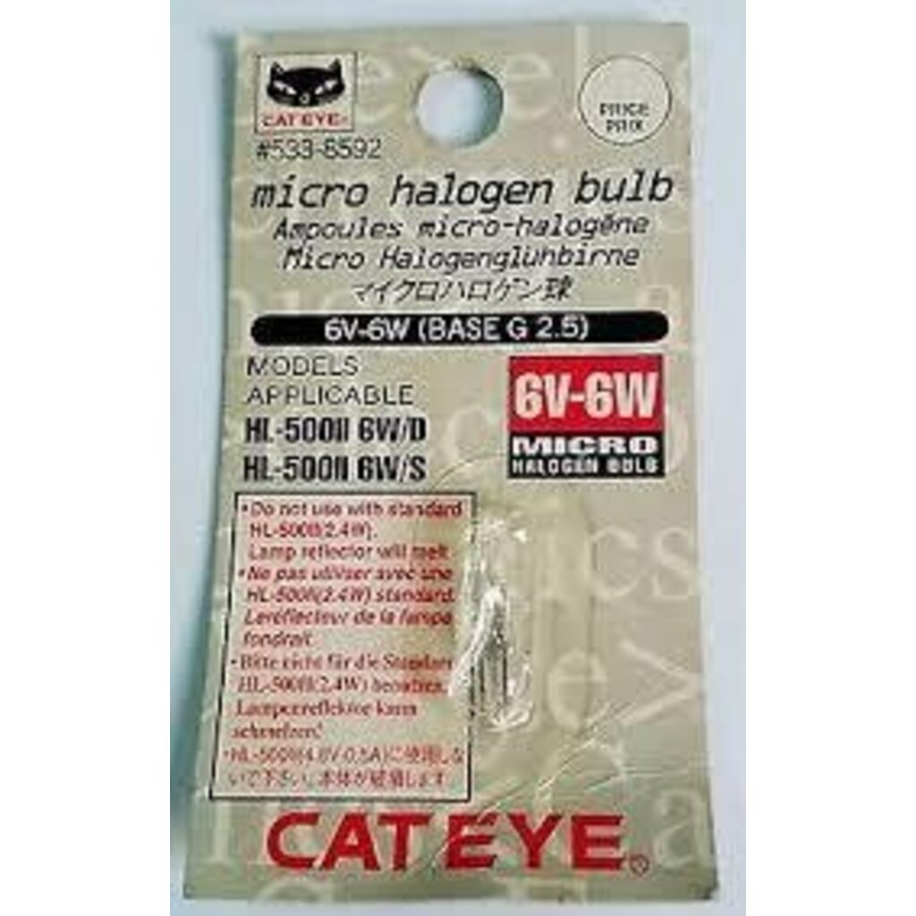 Cat Eye 6V-6W Micro Halogen Bulb For HL-500II 6W-D/S, Cat Eye
