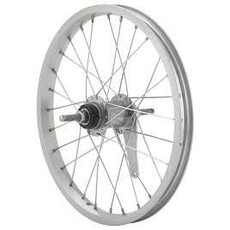 Handbuilt Wheels * Wheel Shop, Rear 16'' Wheel Alex C1000 Silver / Coaster Silver, 28 Steel spokes, Nutted axle Reg $79.00