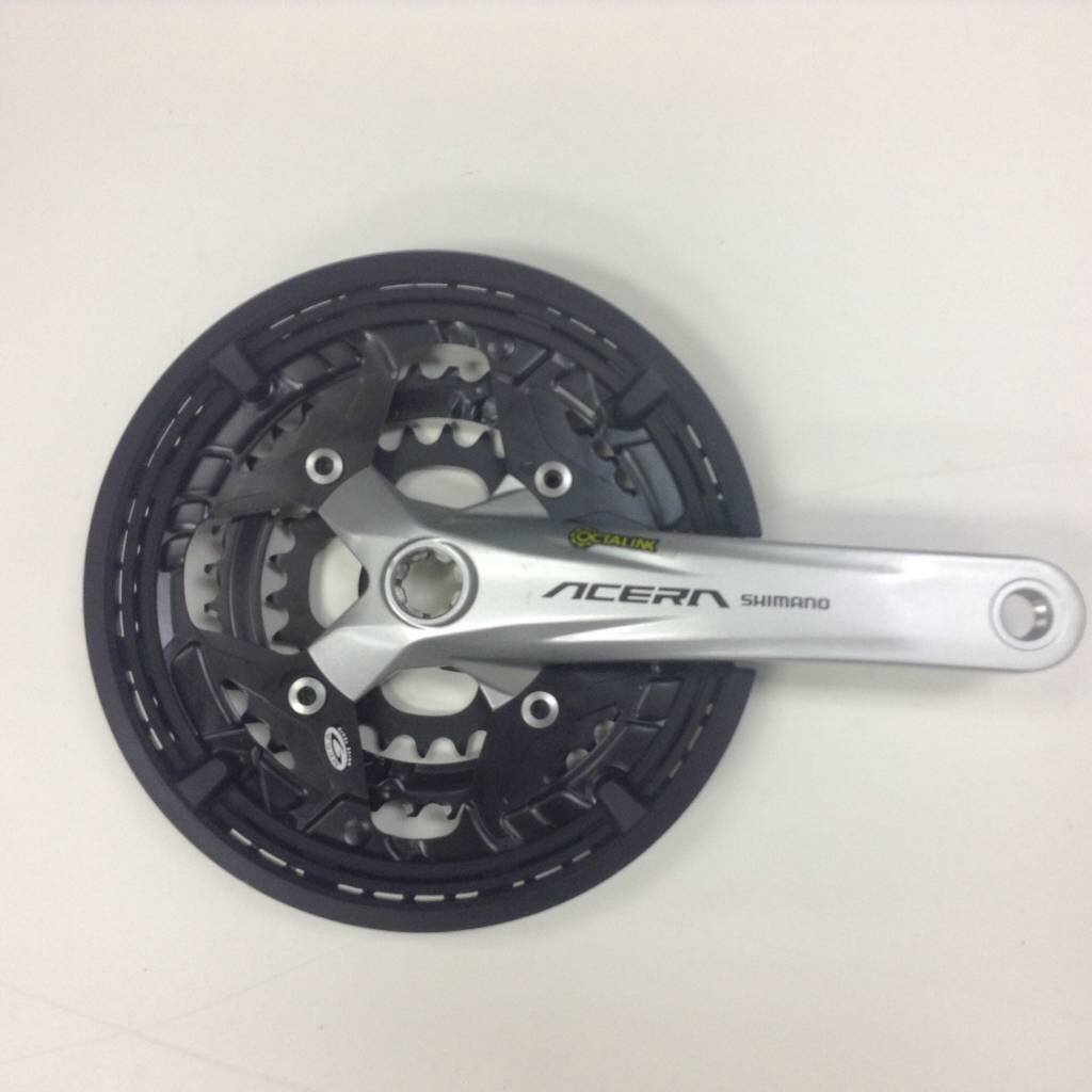 Shimano *Acera FC-M391-8, Crankset, Shimano, 9 sp., 175mm, 26/36/48T, BCD:64/104mm, Octalink, 50 mm, Silver