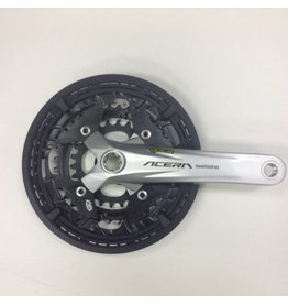 Shimano *Acera FC-M391-8, Crankset, Shimano, 9 sp., 175mm, 26/36/48T, BCD:64/104mm, Octalink, 50 mm, Silver