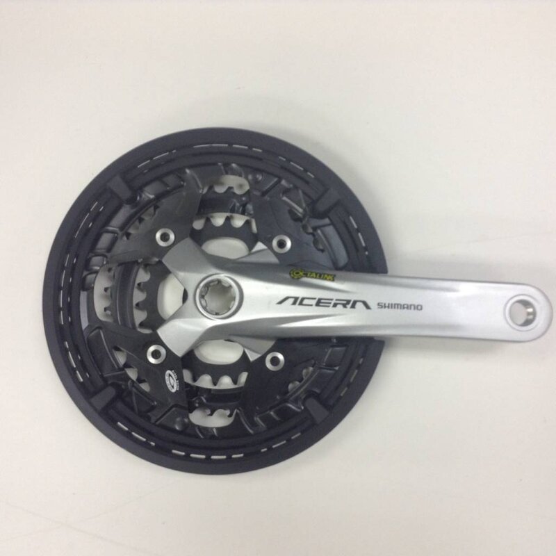 Shimano *Acera FC-M391-8, Crankset, Shimano, 9 sp., 175mm, 26/36/48T, BCD:64/104mm, Octalink, 50 mm, Silver