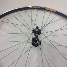 Handbuilt Wheels * 26", ALEX DM-18, WHEEL, Black / FM-21-F Silver, 36 Stainless Spokes, Nutted Axle, rim brake