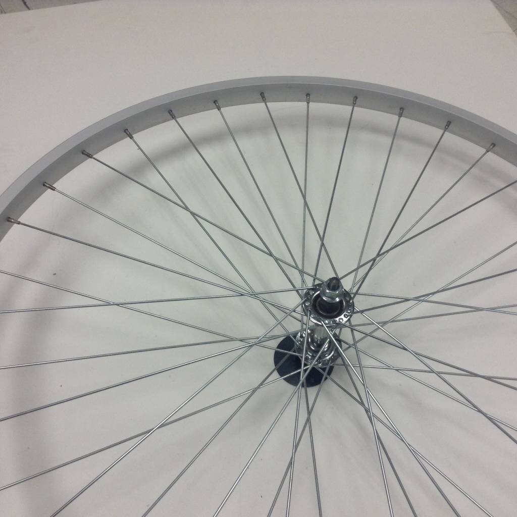 Handbuilt Wheels * FRONT, 27'' ALEX C303, WHEEL, Silver, SW/Joy Tech JY-301, 36 Steel Spokes, 5/16'' Bolt-on Axle