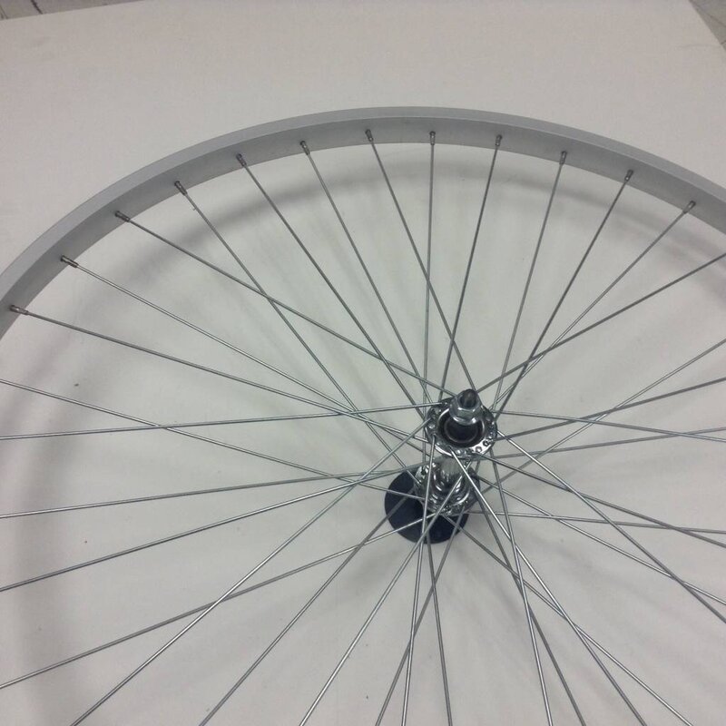 Handbuilt Wheels * FRONT, 27'' ALEX C303, WHEEL, Silver, SW/Joy Tech JY-301, 36 Steel Spokes, 5/16'' Bolt-on Axle