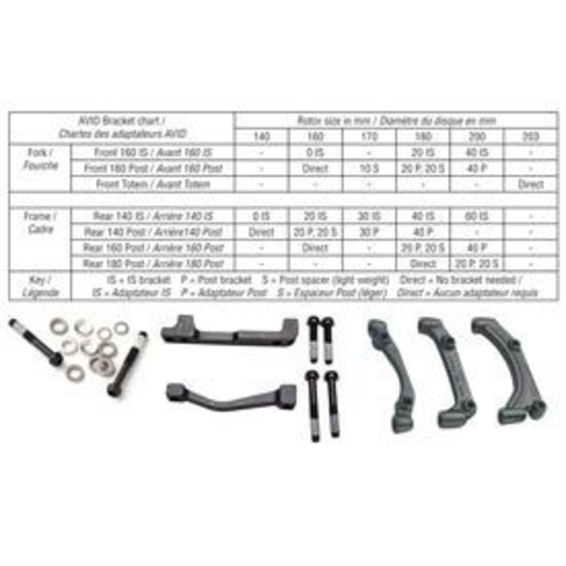 Avid Avid, IS Bracket, 30 IS (Rear 170) Includes Stainless Bracket Mounting Bolts