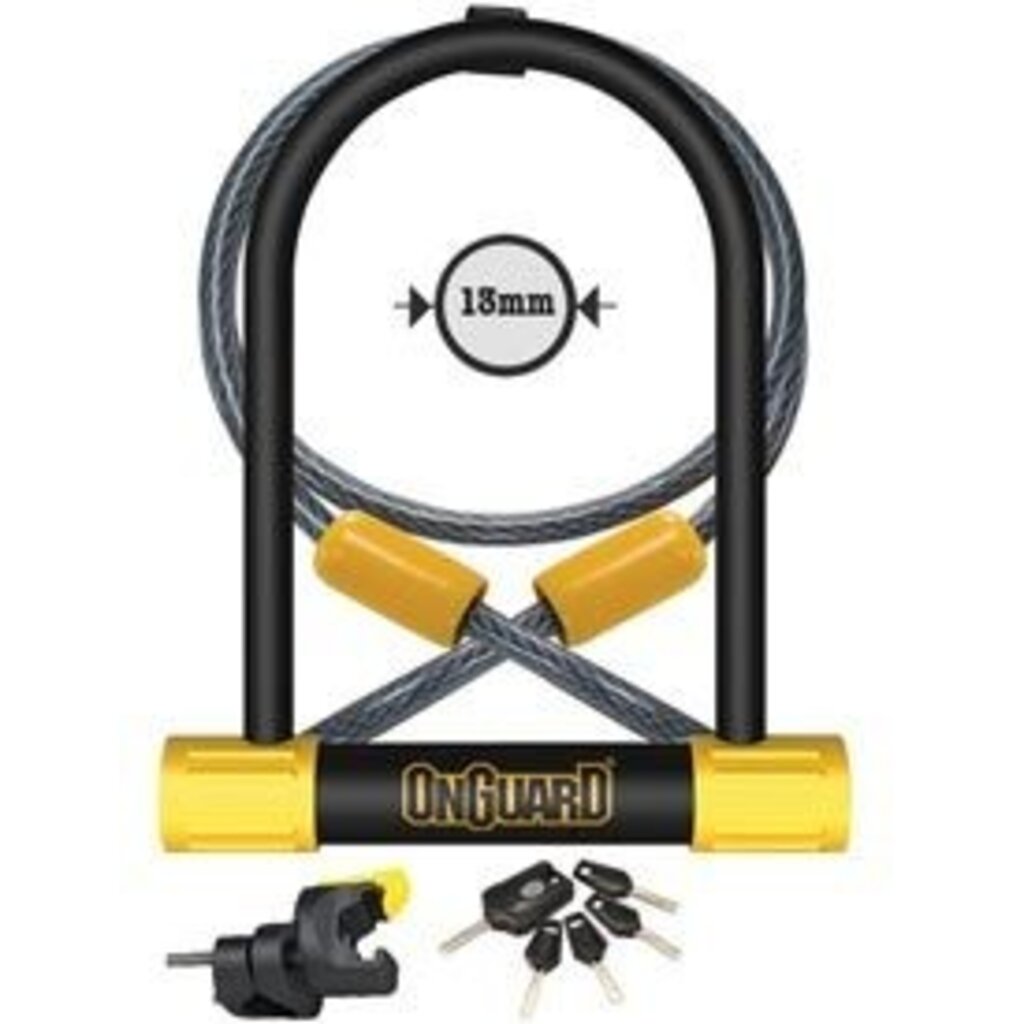Onguard OnGuard, Bulldg DT 8012, U-Lck, 13 mm x 115mm x 230mm / 10mm x 120cm (13mm x 4.5'' x 9'' / 10mm x 4')
