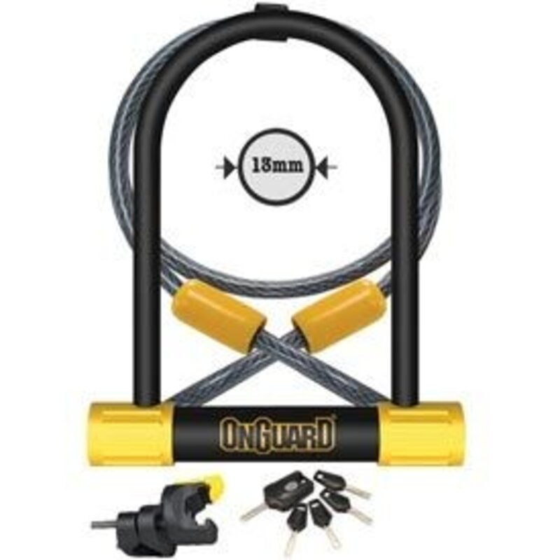 Onguard OnGuard, Bulldg DT 8012, U-Lck, 13 mm x 115mm x 230mm / 10mm x 120cm (13mm x 4.5'' x 9'' / 10mm x 4')