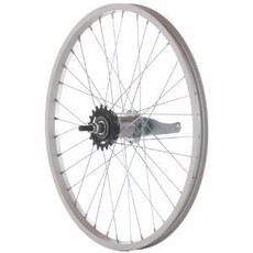 Handbuilt Wheels * Rear 26''x1 3/8" Wheel Alloy Silver, Nutted axle, Coaster Brake, DW
