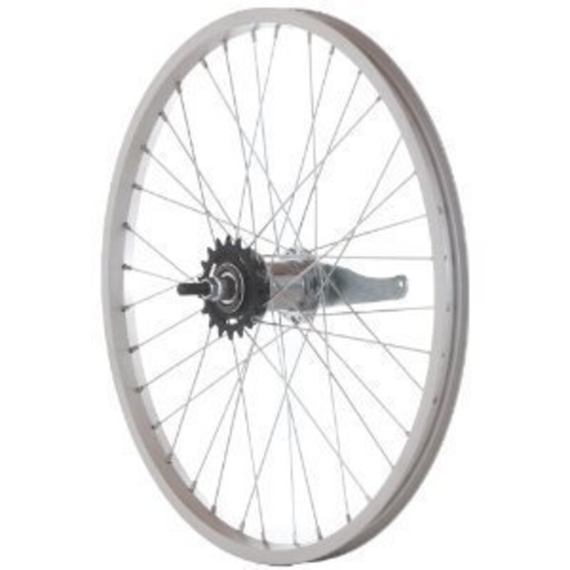 Handbuilt Wheels * Rear 26''x1 3/8" Wheel Alloy Silver, Nutted axle, Coaster Brake, DW