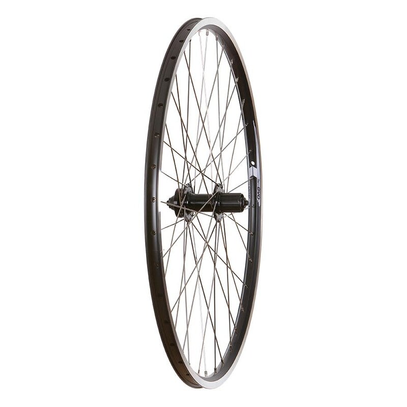 WHEEL SHOP Wheel Shop, Evo Tour 19 Black/ Formula DC-22, Wheel, Rear, 700C / 622, Holes: 36, QR, 135mm, Rim and Disc IS 6-bolt, Shimano HG