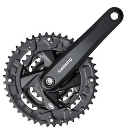 Shimano Shimano, FC-M371, Crankset, 9 sp., 170mm, 26/36/48T, BCD:64/104mm, Square, 50mm, Black