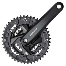Shimano Shimano, FC-M371, Crankset, 9 sp., 175mm, 26/36/48T, BCD:64/104mm, Square, 50mm, Black
