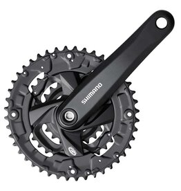 Shimano Shimano, FC-M371, Crankset, 9 sp., 175mm, 26/36/48T, BCD:64/104mm, Square, 50mm, Black