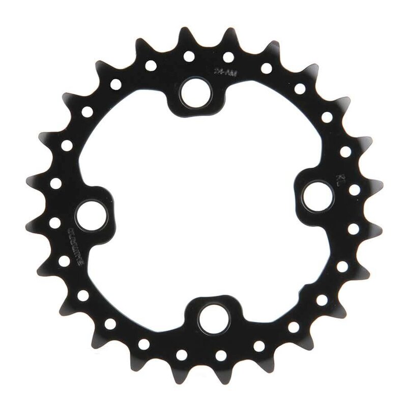 Shimano * Shiman, Y1NA24000, 24T, 10sp, BCD: 64mm, 4 Blt, SLX FC-M675, Inner Chainring, Fr 24/38, Aluminum, Black