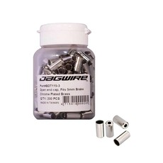 Jagwire HOUSING ENDS, 5mm, Brass, Silver, JAGWIRE, Bottle of 200 single