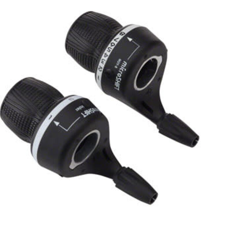 microSHIFT MicroSHIFT MS25 Twist Shifter Set, 8-Speed, Triple, Shimano Compatible