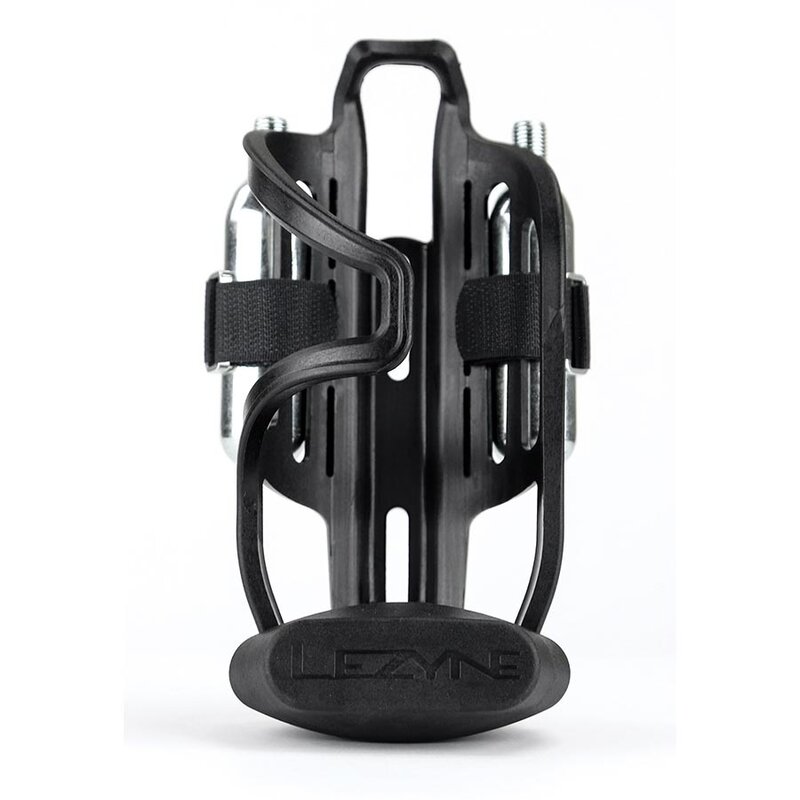 Lezyne Lezyne, Tubeless Flow Storage Loaded, Bottle Cage, Composite, Includes CO2 Head, V18 Multi-Tool with Tubeless Reamer & Tire Plug Kits, 2 CO2 Cartridges (Right)
