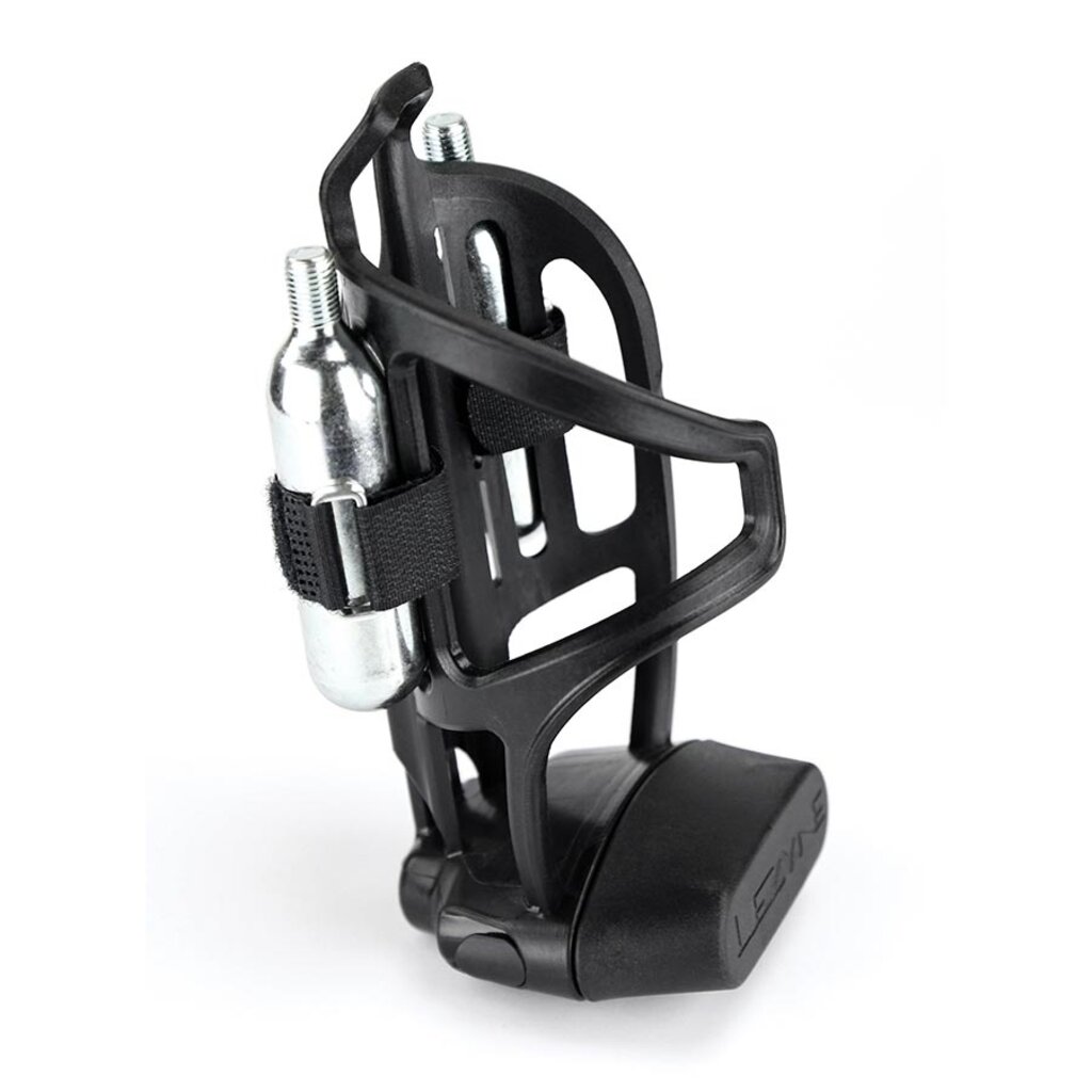 Lezyne Lezyne, Tubeless Flow Storage Loaded, Bottle Cage, Composite, Includes CO2 Head, V18 Multi-Tool with Tubeless Reamer & Tire Plug Kits, 2 CO2 Cartridges (Right)