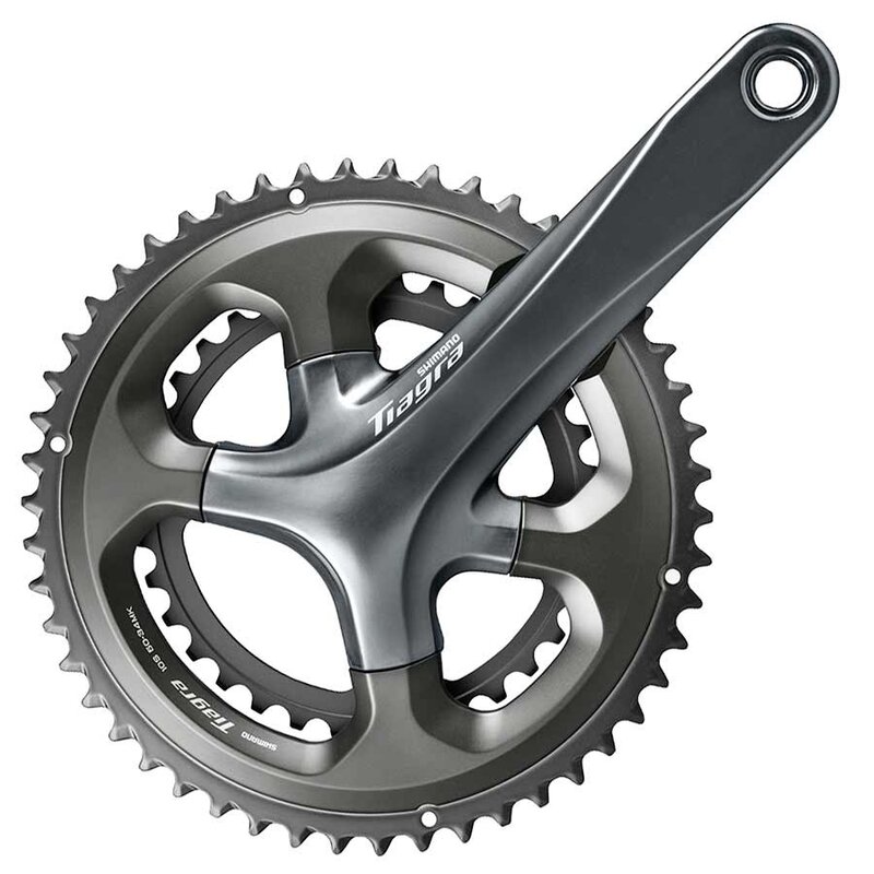 Shimano Shimano, Tiagra FC-4700, Crankset, 10 sp., 172.5mm, 34/50T, BCD:110, H2, 68mm, 43.5mm, Black