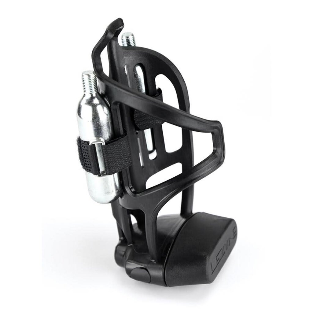 Lezyne Lezyne, Tubeless Flow Storage Loaded, Bottle Cage, Composite, Includes CO2 Head, V18 Multi-Tool with Tubeless Reamer & Tire Plug Kits, 2 CO2 Cartridges (Right)