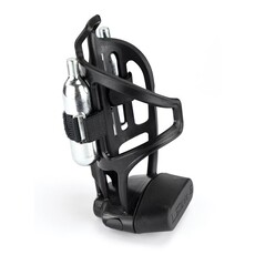 Lezyne Lezyne, Tubeless Flow Storage Loaded, Bottle Cage, Composite, Includes CO2 Head, V18 Multi-Tool with Tubeless Reamer & Tire Plug Kits, 2 CO2 Cartridges (Right)